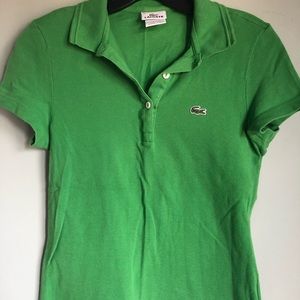 Lacoste women’s polo T shirt green size 36/S